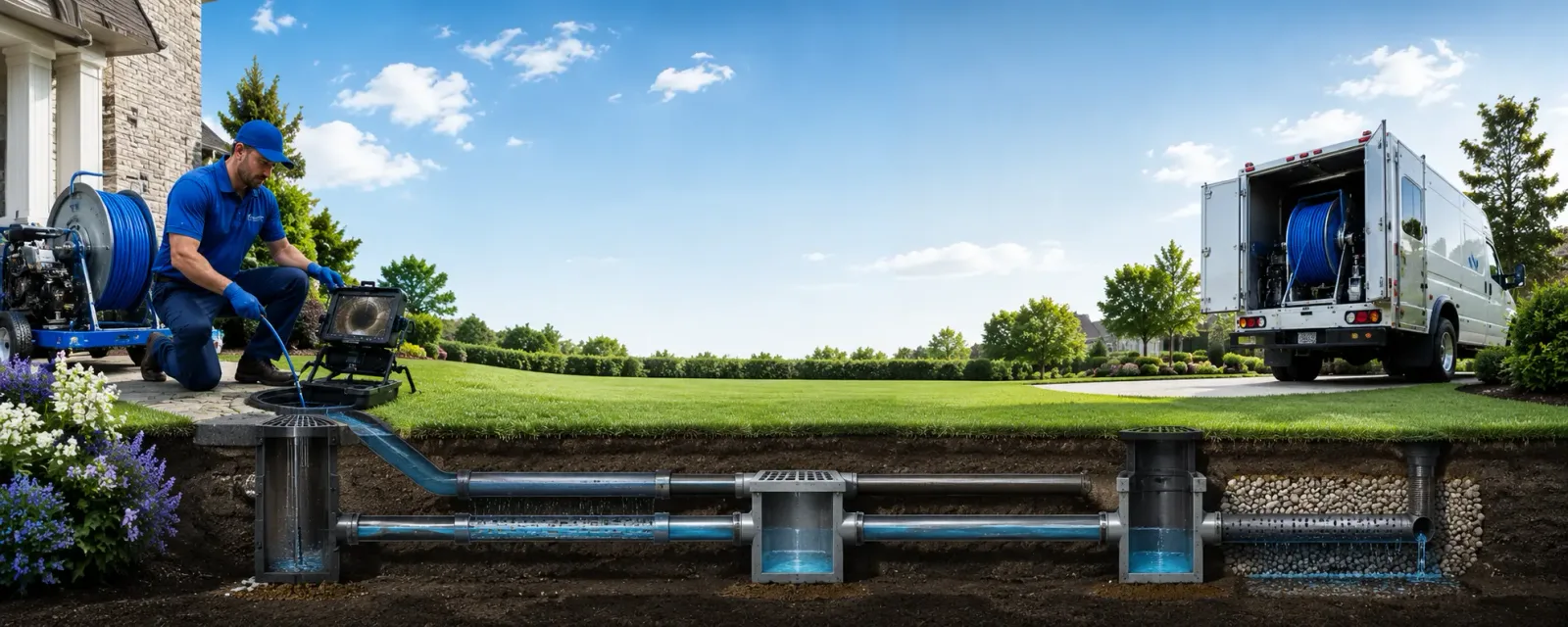 Outdoor drain cleaning information for Wolflake, IN